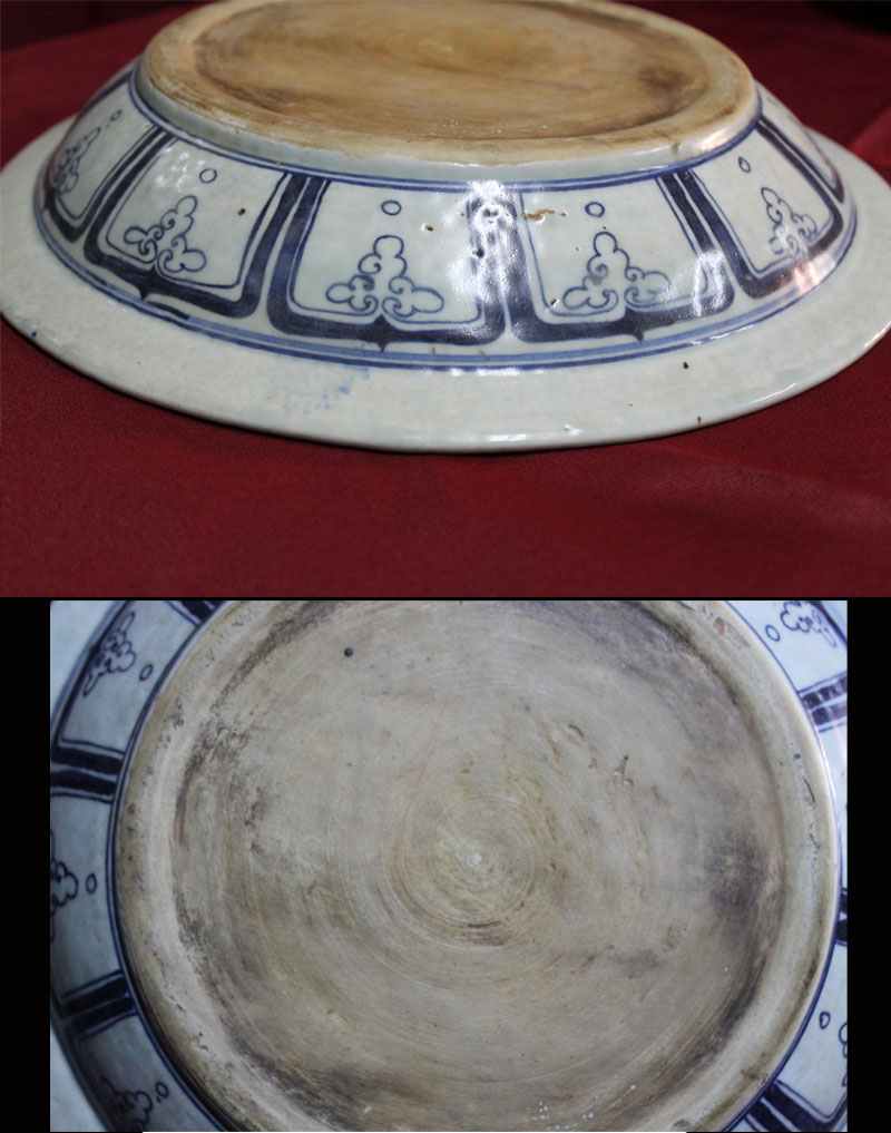 Antique Chinese porcelain charger plate Ming dynasty Real Rare
